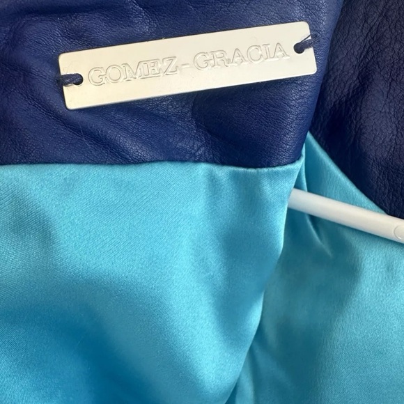 Gomez Gracia Leather Dress Women’s Size 8 Blue - Picture 8 of 12